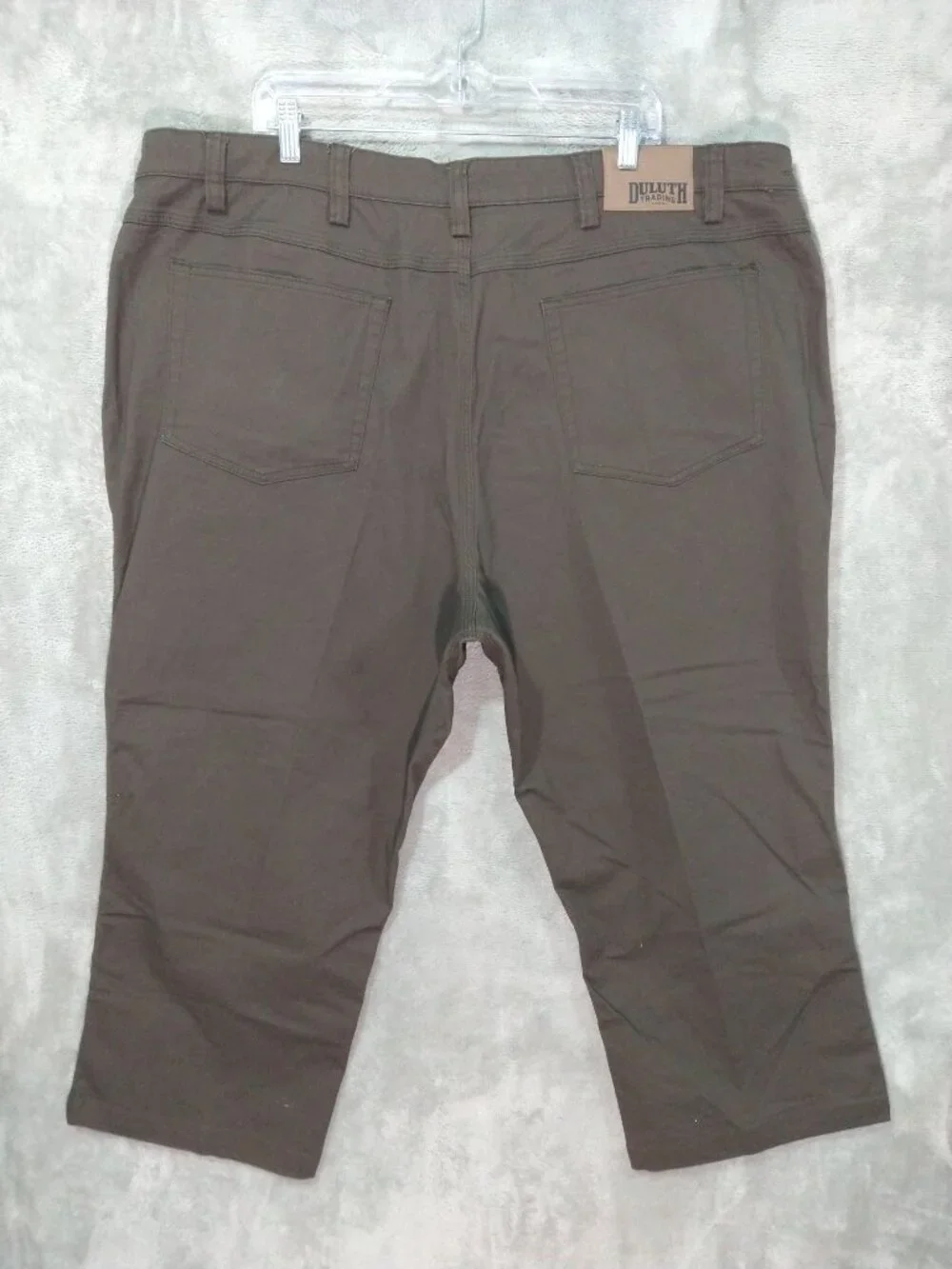 Duluth Trading Pants Mens 46x26 Brown Canvas Flex Fire Hose Relaxed Fit